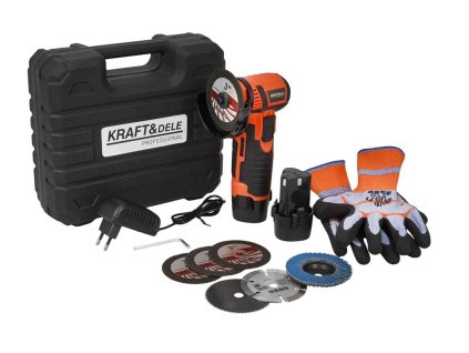 Aku úhlová bruska mini 2x12V KD3161 KRAFT&DELE