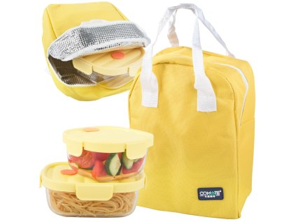 Skleněné nádoby na potraviny 2ks + termo taška 07394 JIPOS