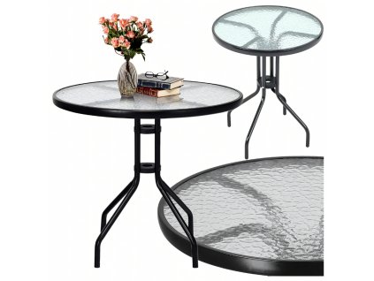 Skleněný stůl na terasu 60cm R1825 JIPOS