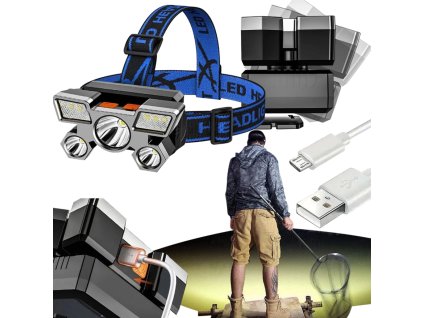 LED dobíjecí čelovka R1227 JIPOS