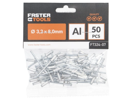 Nýty 3,2x8mm 50ks FT324-07 JIPOS