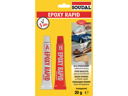 Dvousložkové lepidlo EPOXY RAPID 2x10g SOUDAL