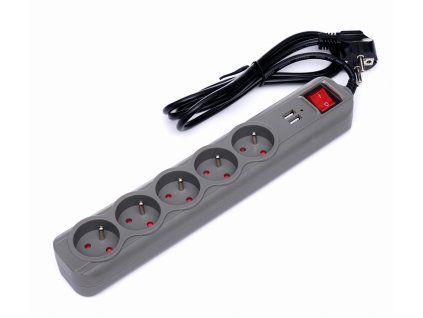 Prodlužovací kabel + 2xUSB 1,5m KD4033 KRAFT&DELE