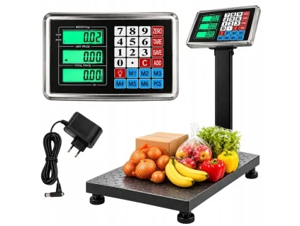 eng pl Electronic platform scale for shops warehouses and general merchandise tare 200kg 9082 1