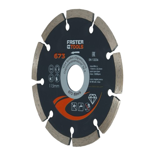 Diamantový kotouč segmentový 115x1,8x22,2mm 673 JIPOS