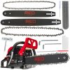 Benzínová pila + 2 vodící lišty 16" a 18" + řetězy RTPSP0035 RED TECHNIC
