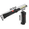 eng pl Magnese magnetic workshop torch lamp usb folding handle 5in1 4809 3