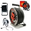 Prodlužovací kabel na kovovém bubnu 50m, klapky + vypínač SR-203 BOXER