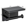 eng pl Toilet paper holder with telephone shelf black loft wc steel 5839 12