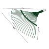 eng pl Garden grass leaf rake light wire metal 36cm fan shaped 5204 11