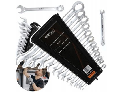 Kľúče očkoploché 6-22mm, sada 12ks v puzdre KD10937 KRAFT&DELE