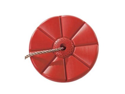 Hojdačka – disk plastový „kvetina“, červené lano PP10 JIPOS