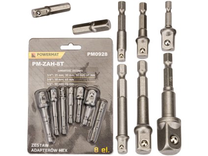 Súprava 8 adaptérov HEX / POWERMAT