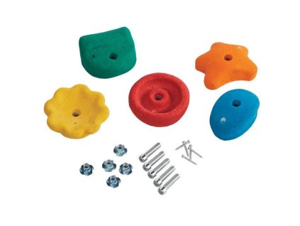 Lezecké úchyty (kamene) MIX farieb - stredná, sada 5ks JIPOS