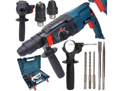 Mlotowiertarka príklepová vŕtačka SDS Plus 3050W 4J 4 FUNKCIE HLAVA KUFRÍK