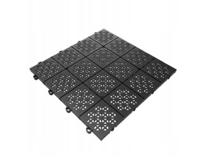 Záhradná dlažba plastová Atena čierna 30x30cm 11ks 1m² JIPOS