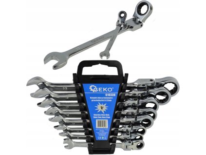 Račňové kľúče očkoploché s kĺbom sada 8ks 8-22mm G10338 GEKO