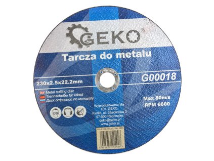 Kotúč rezný na kov 230x2,5x22,2mm G00018 GEKO