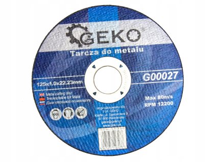 Kotúč rezný na kov 125x1,0x22,2mm G00027 GEKO