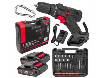 Aku skrutkovač, vŕtačka, LCD, 2 batérie LI-ION 20V, kufrík + príslušenstvo RTWA0033 POWERMAT