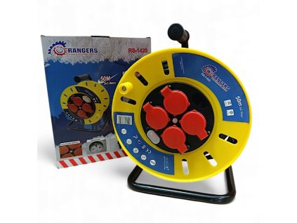 Predlžovací kábel na bubne 50m, 4 zásuvky s krytkou CD1710 BULLTECH