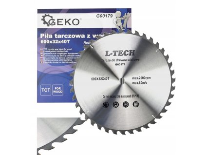 Pílový kotúč na drevo 600x32x40T G00179 GEKO