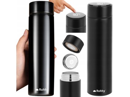 Termohrnček na kávu s LED displejom 500ml 23261 JIPOS