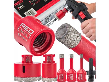 Diamantové vrtáky 6-68 mm RTZOD0045 RED TECHNIC