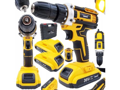 Akumulátorový vŕtací skrutkovač 2x36V batérie RS620 BULLTECH