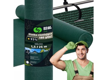 Tieniaca sieť 1,5x25m, 180g zelená R894 JIPOS