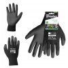 Ochranné rukavice 10" polyuretánové ČIERNE ČIERNE