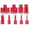 Diamantové vŕtacie korunky 9ks 6-68mm RTZOD0046 RED TECHNIC