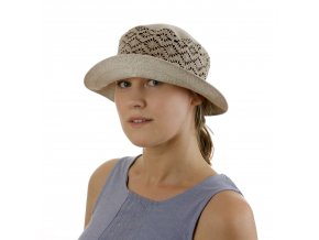 Letní dámský klobouk z přírodního režného odstínu
