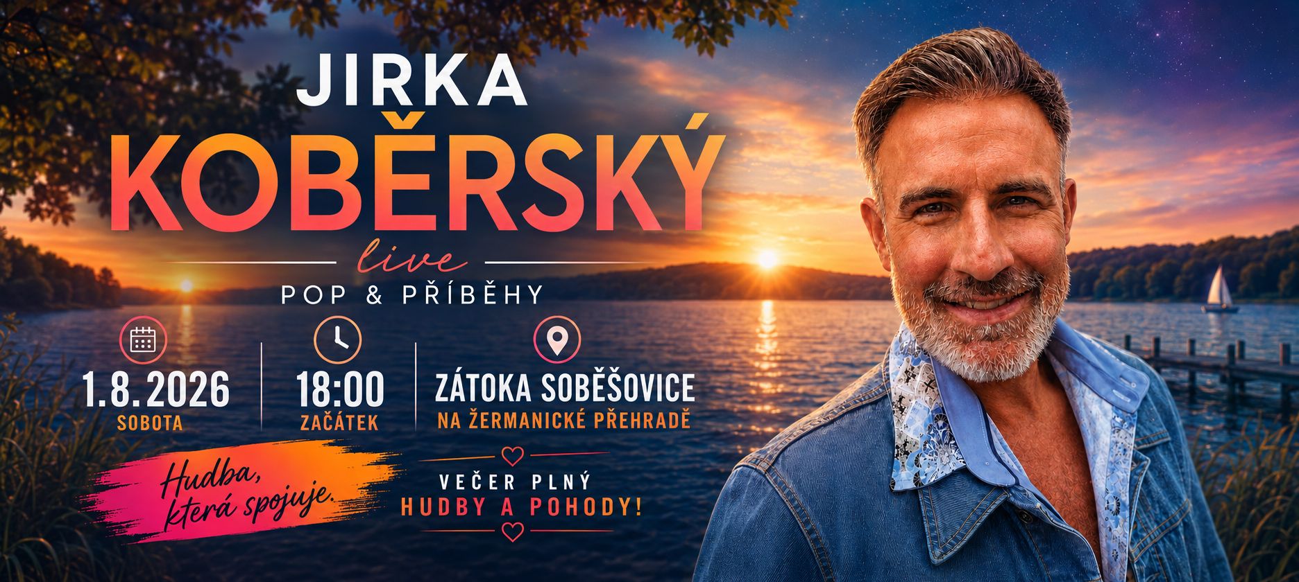 Jirka Koběrský koncert 20.6.2026 18:00 Soběšovice