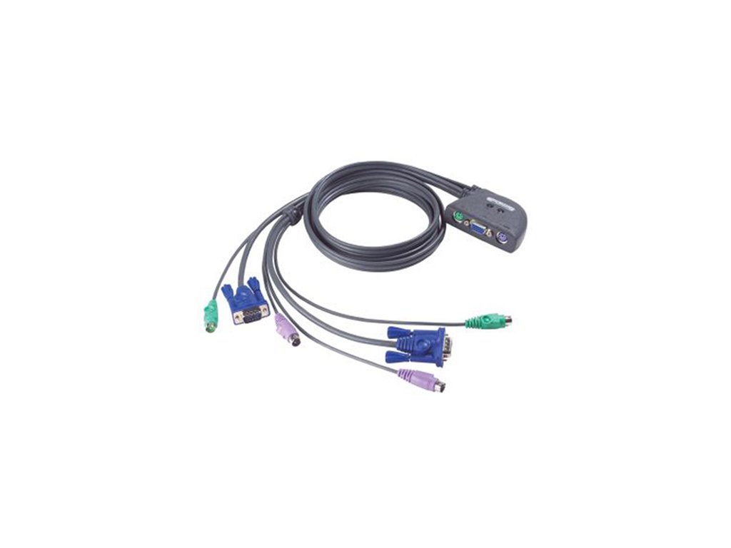Přepínač Aten CS-62Z 2-port KVM PS/2 mini, 1.2m kabely