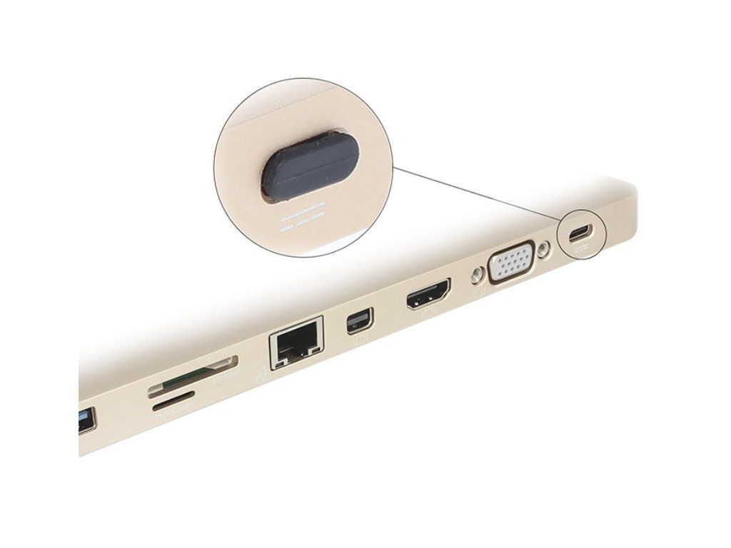 Delock Prachová záslepka pro USB Type-C samice bez uchopení 10 kusů černá