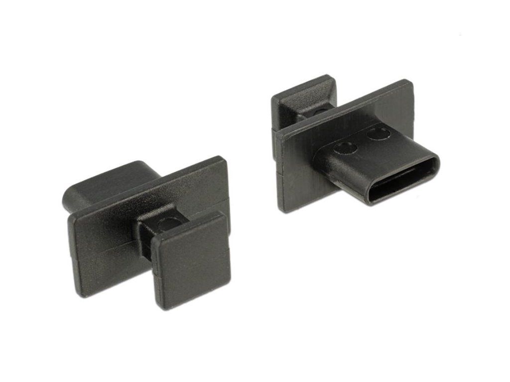 Delock Prachová záslepka pro USB Type-C samice s velkým uchopením 10 kusů černá