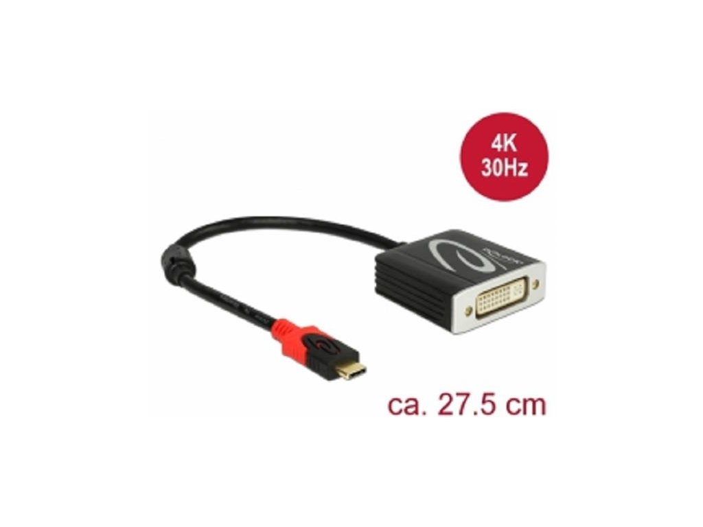 Delock Adaptér USB Type-C™ samec > DVI samice (DP Alt Mód) 4K 30 Hz