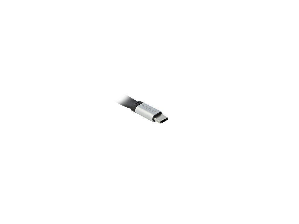 Delock USB 3.2 Gen 2, FPC plochý stuhový kabel, USB Typ-A na USB Type-C, 13,5 cm, PD 3 A