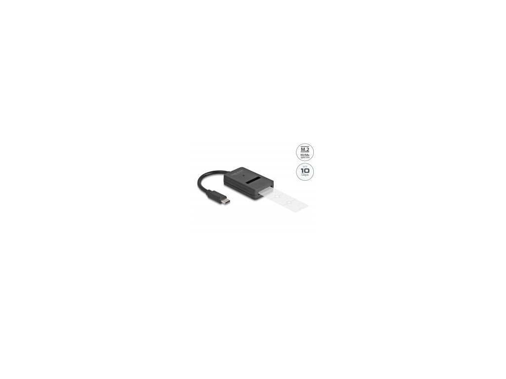 Delock Kombo převodník pro SSD M.2 NVMe PCIe nebo SATA s USB Type-C 10 Gbps