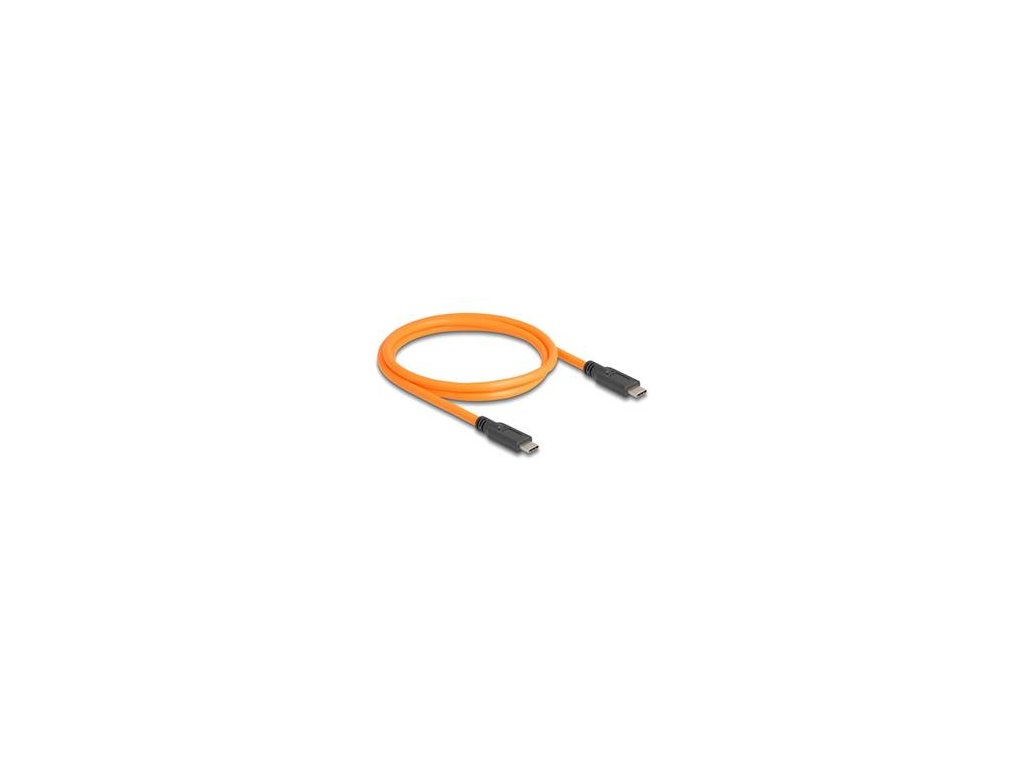 Delock USB 5 Gbps kabel, ze zástrčky USB Type-C™ na zástrčku USB Type-C™, k focení s tetheringem, 1 m, oranžový