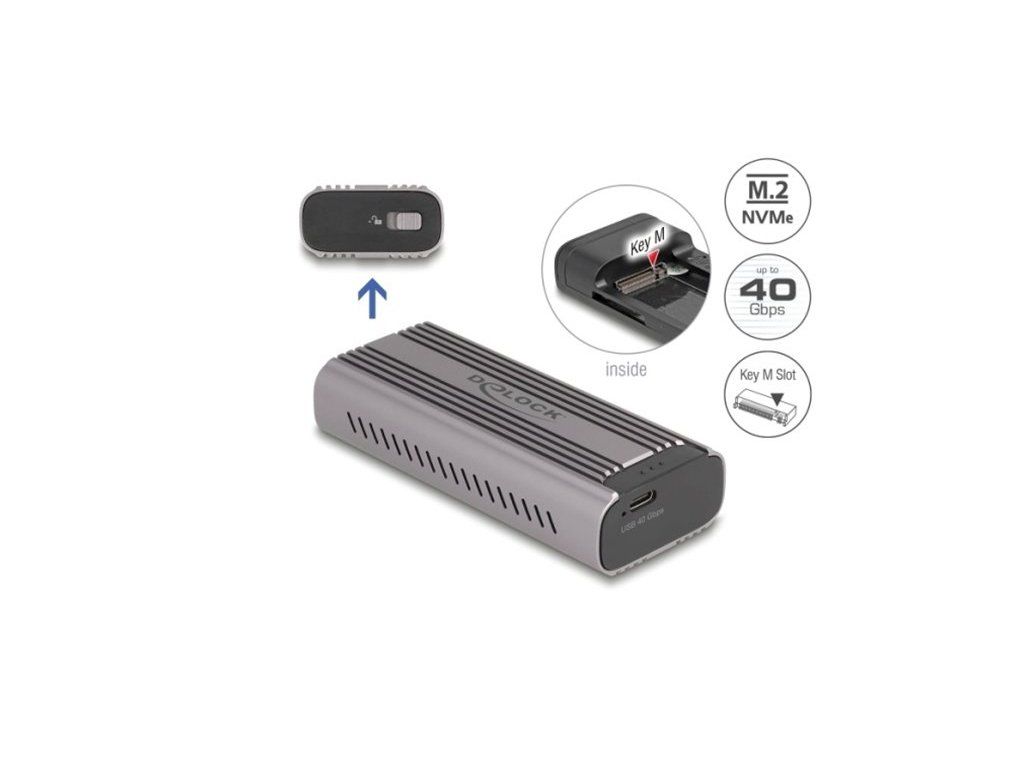 Delock Pouzdro USB Type-C 40 Gbps na 1 x SSD M.2 NVMe PCIe