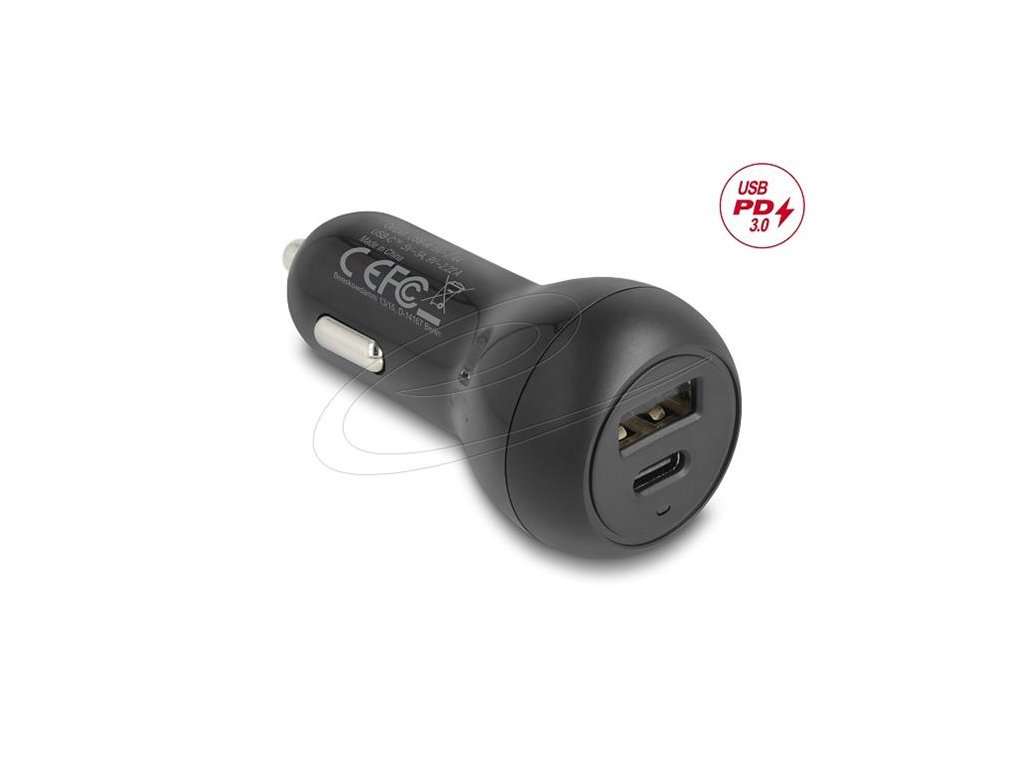 Delock Nabíječka do auta USB Type-C PD 3.0 a USB Type-A s 32 W