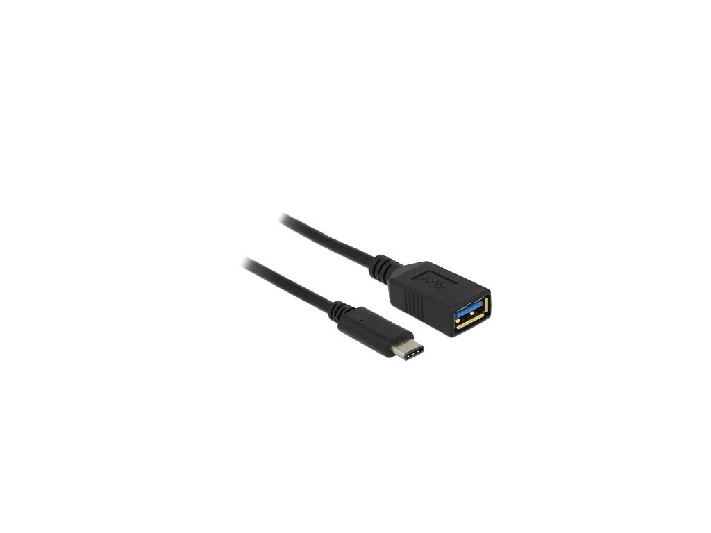 Delock adaptér SuperSpeed USB (USB 3.1, Gen 1) USB Type-C™ samec > USB Type A samice 15 cm černý