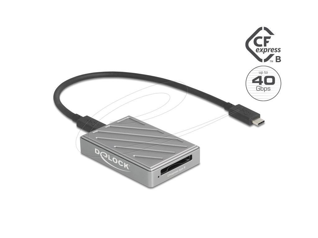 Delock Čtečka karet USB Type-C 40 Gbps pro paměťové karty CFexpress typu B