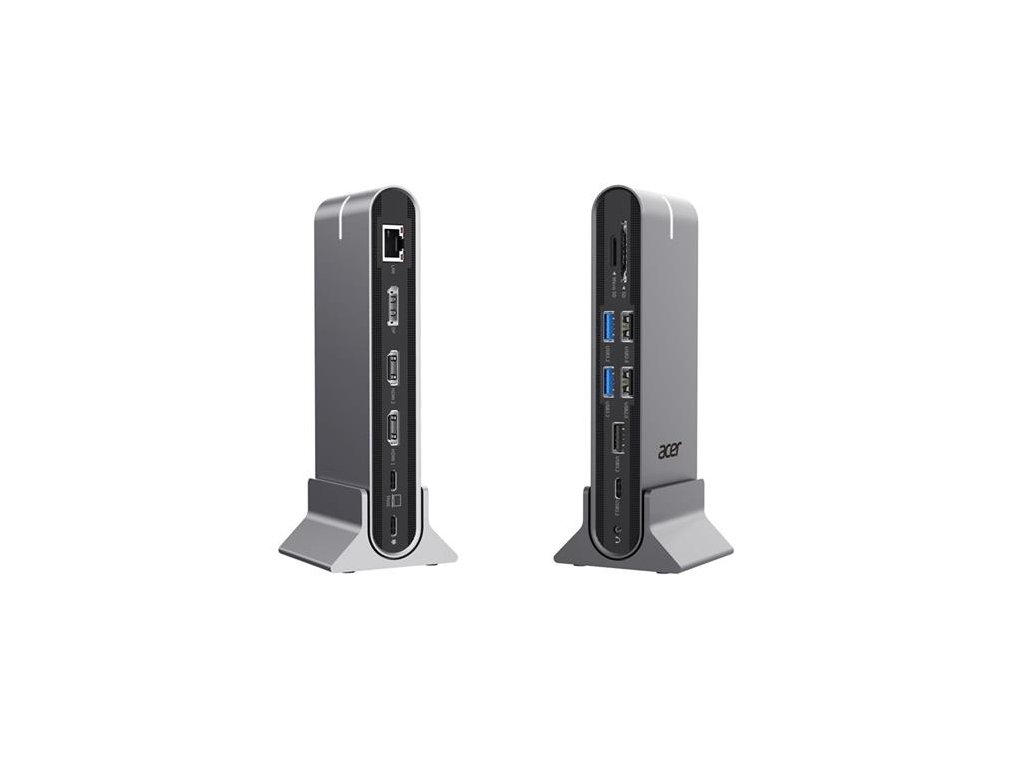 Acer 15in1 Type-C Universal Docking Station : USB-C, 2x USB-A 2.0, 1x USB-A 3.2 Gen2, 1x USB-A 3.2 Gen1, 1x USB-C Gen1,