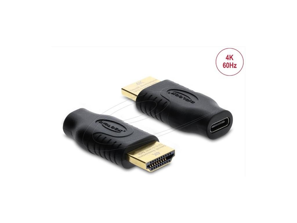 Delock Adaptér z rozhraní USB Type-C™ na HDMI (DP Alt Mode), 4K, 60 Hz, s podporou HDR a HDCP