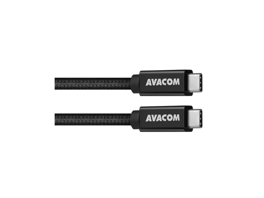 AVACOM Datový a nabíjecí kabel USB Type-C - USB Type-C, 100cm, 100W E-Mark, černý