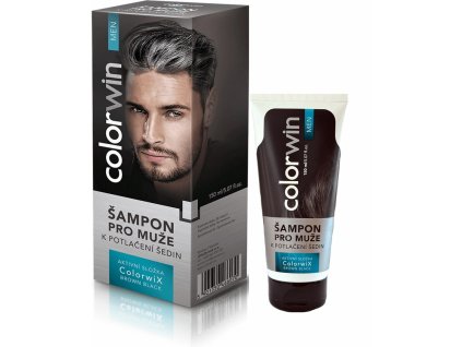 Colorwin šampon pro muže k potlačení šedin 150 ml - hnědá / černá
