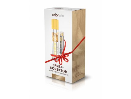 Colorwin sprej na krytí šedin 75 ml + korektor 4,6 g - blond